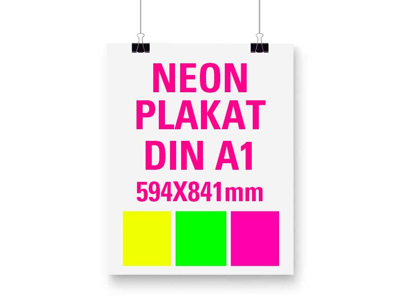 Neon Plakate DIN A1